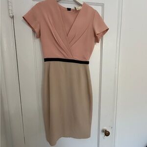 MaxMara Blush and Beige Midi Dress